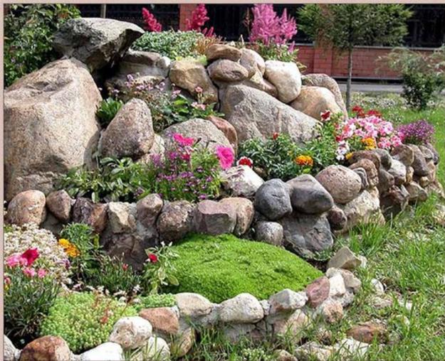 20 Blooming Rock Garden Design Ideas and Backyard Landscaping Ti