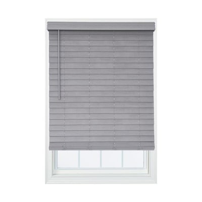 Allen + roth 2.5-in Cordless Gray Faux Wood Room Darkening Blinds .