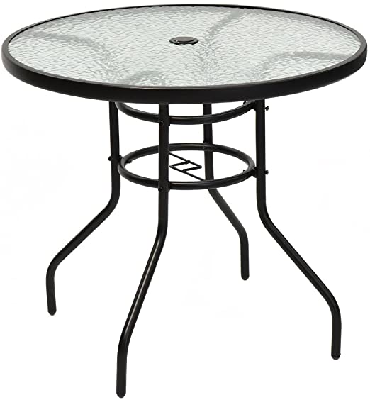 Amazon.com: Tangkula 32" Outdoor Patio Table Round Steel Frame .