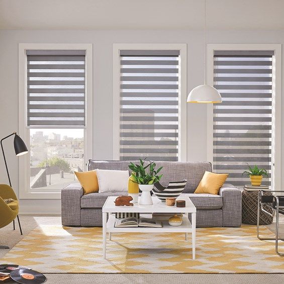 Layered Shade | Window treatments living room, Living room windows .