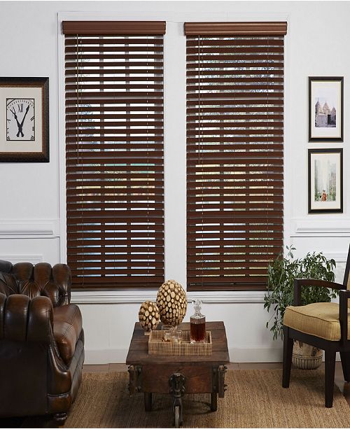 The Cordless Collection 2 in. Cordless Faux Wood Venetian Blind .