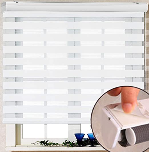 29.5 x 90,White Blackout Vision Blinds Curtains for Windows with .
