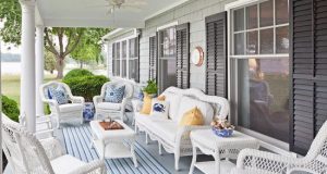 Simple-porch-design-ideas-for-houses - LaurieFlower | White wicker .