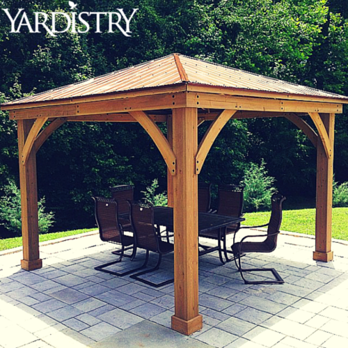 Our Wood Gazebo with Aluminum roof is made of 100& premium cedar .