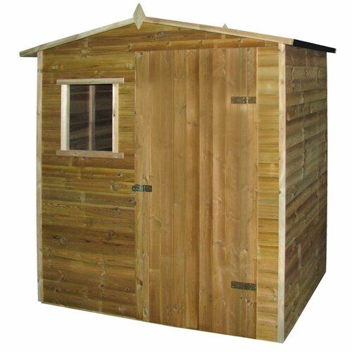 WFX Utility 7 ft. x 5 ft. Shiplap Solid Wood Garden Shed .